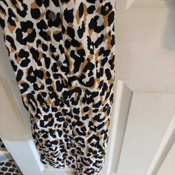 J.Crew Animal Print L/S Collared Belted Dress Size 8 - Picture 6 of 10